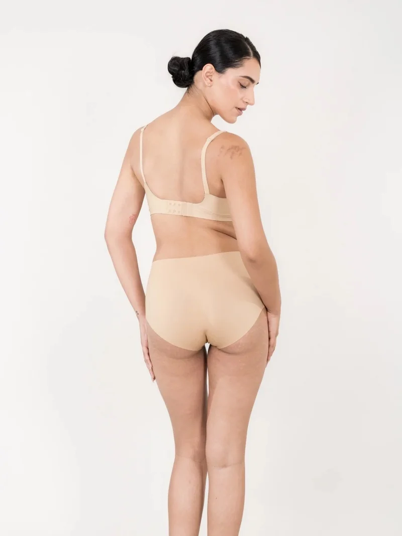 Shapercult Store Beige Skyn Plunge Bra for Women
